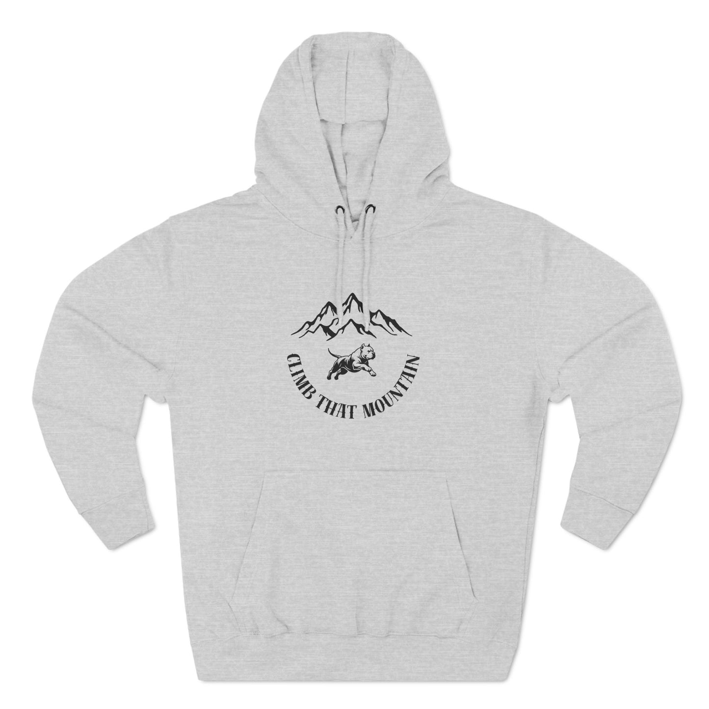 Fleece Hoodie American Bully Inspired Climb That Mountain