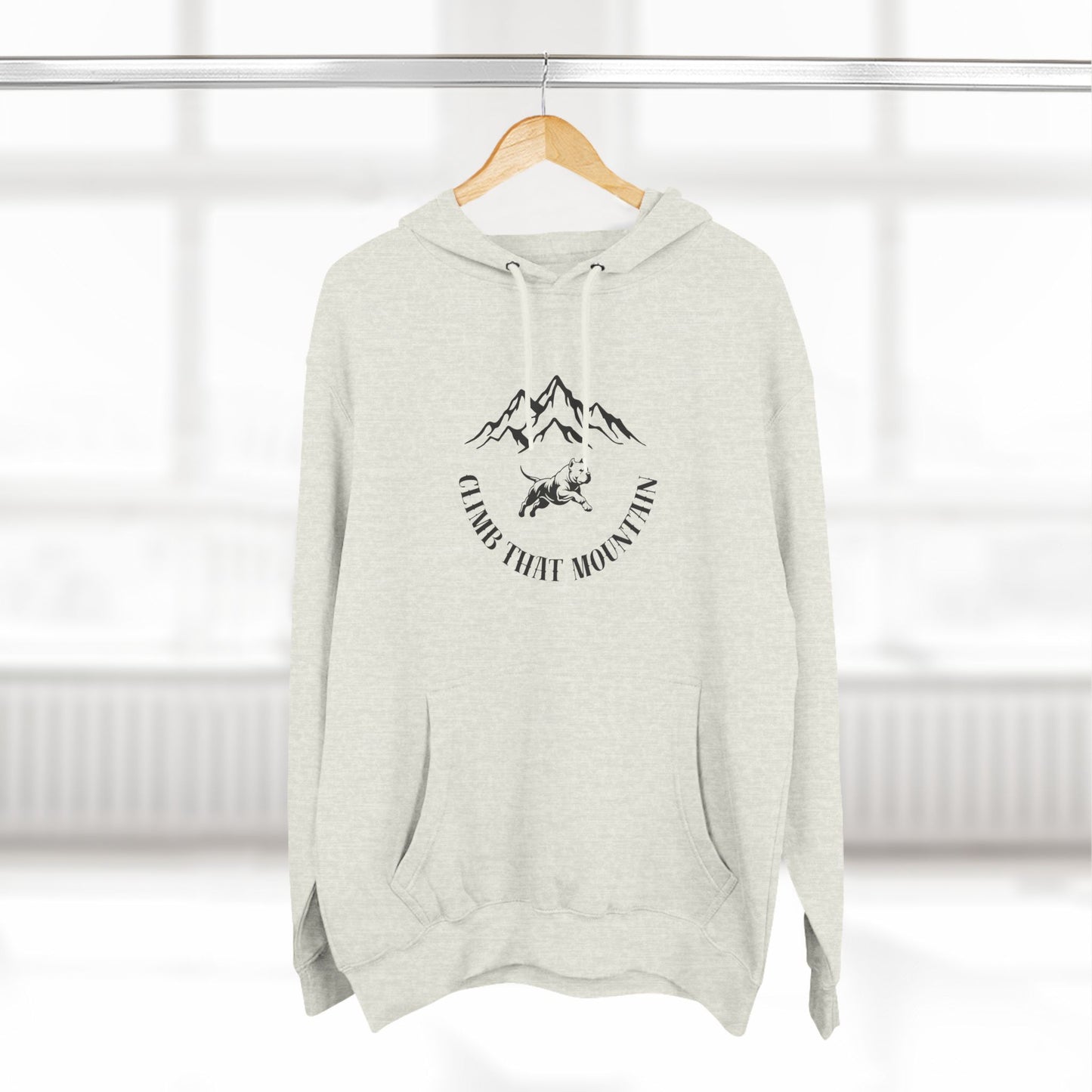 Fleece Hoodie American Bully Inspired Climb That Mountain