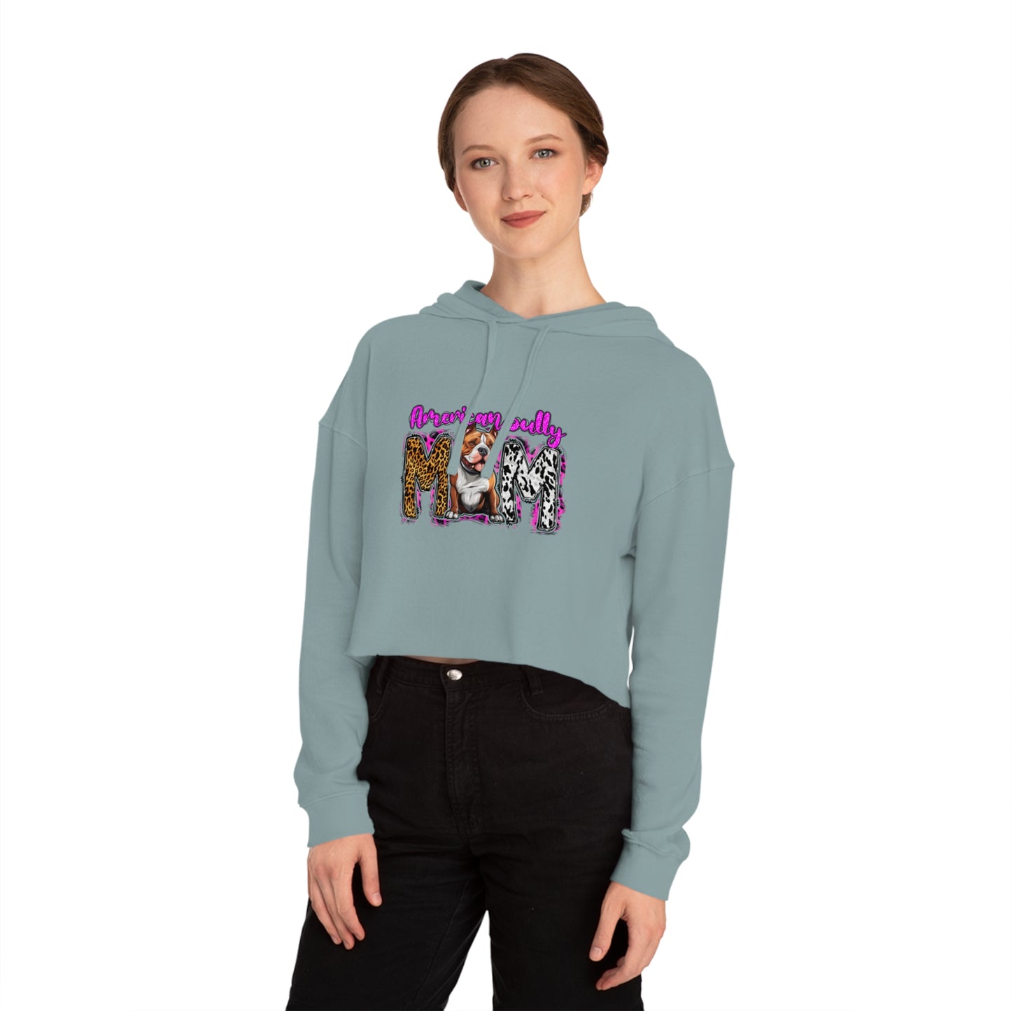 Cropped Hooded Sweatshirt American Bully Inspired Bully MOM