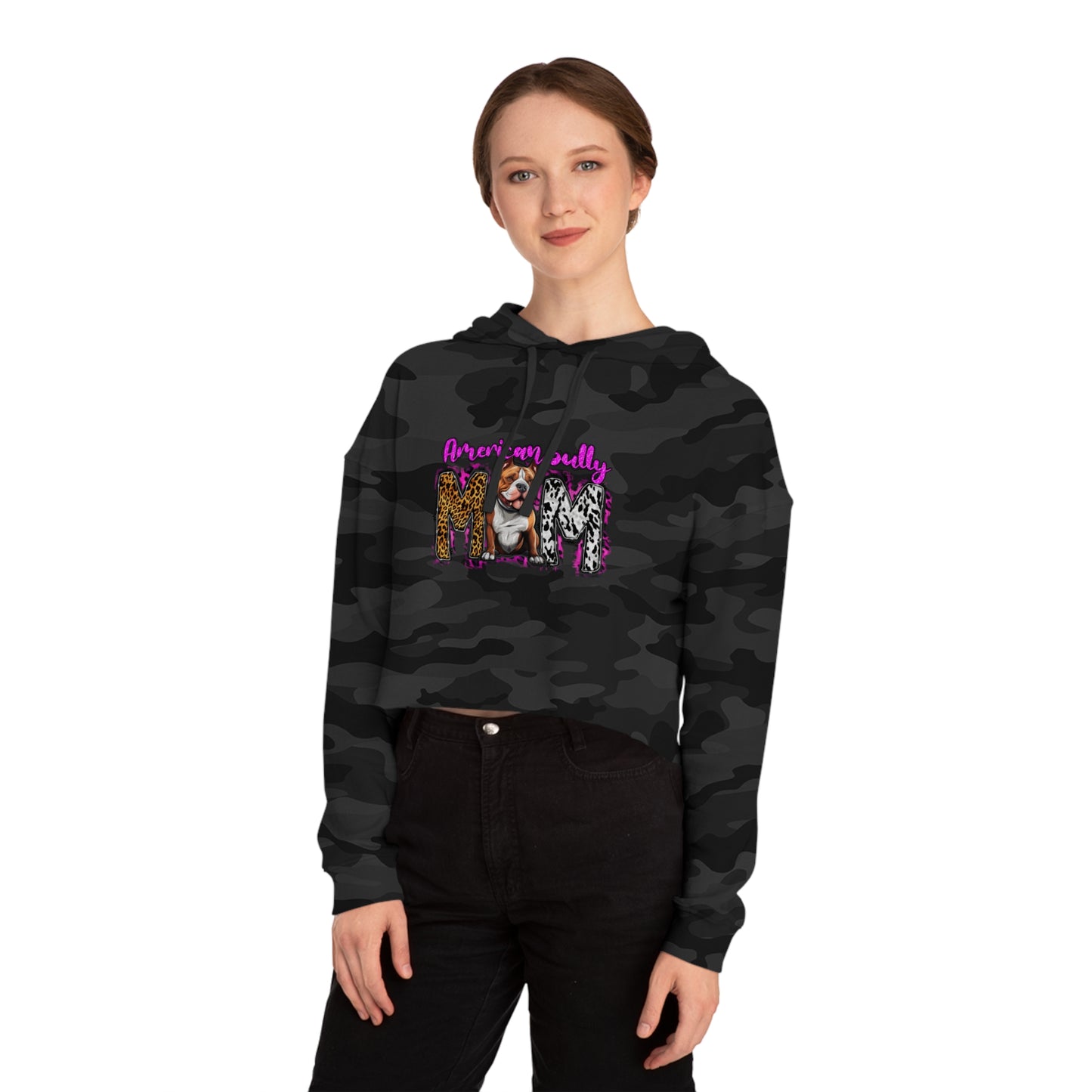 Cropped Hooded Sweatshirt American Bully Inspired Bully MOM