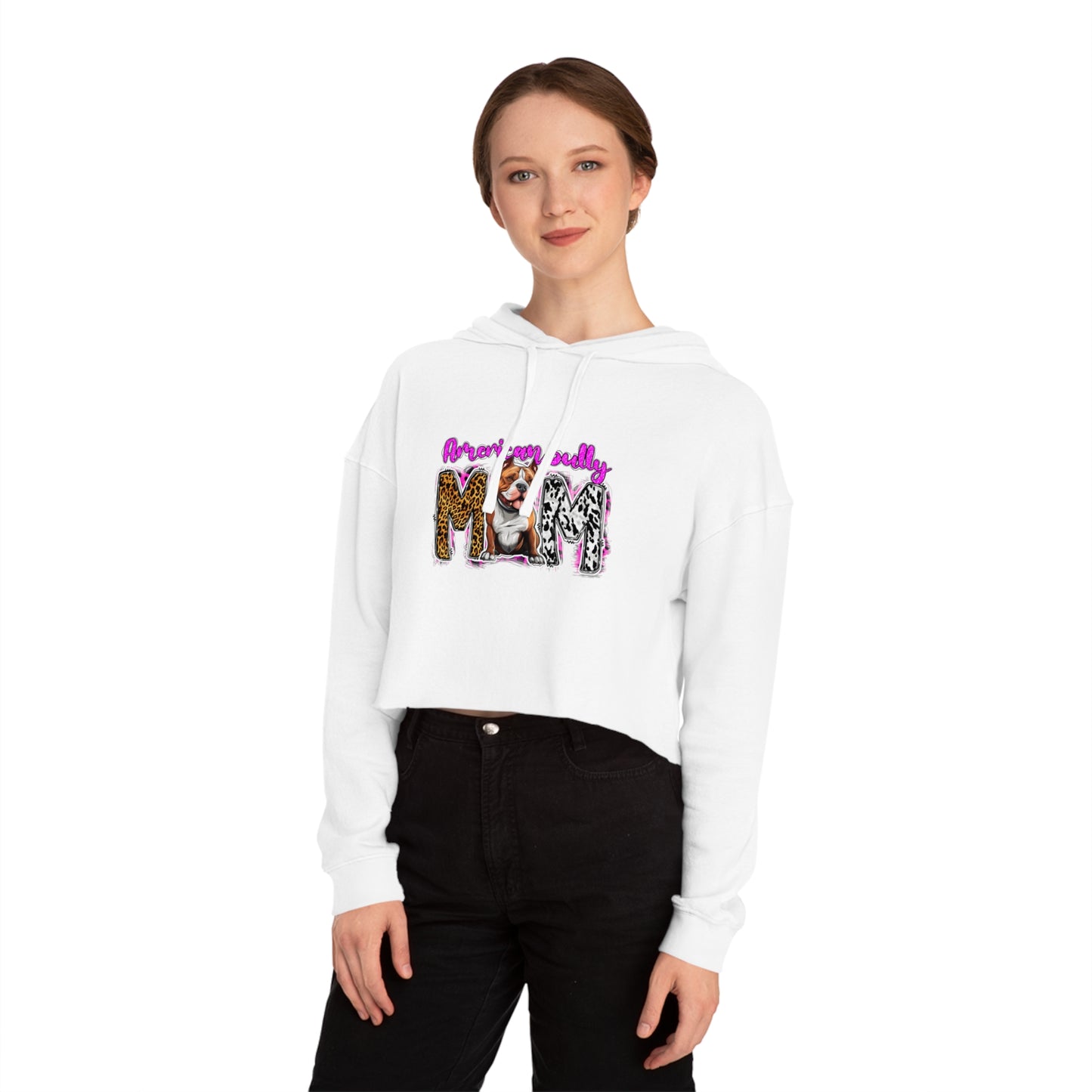 Cropped Hooded Sweatshirt American Bully Inspired Bully MOM