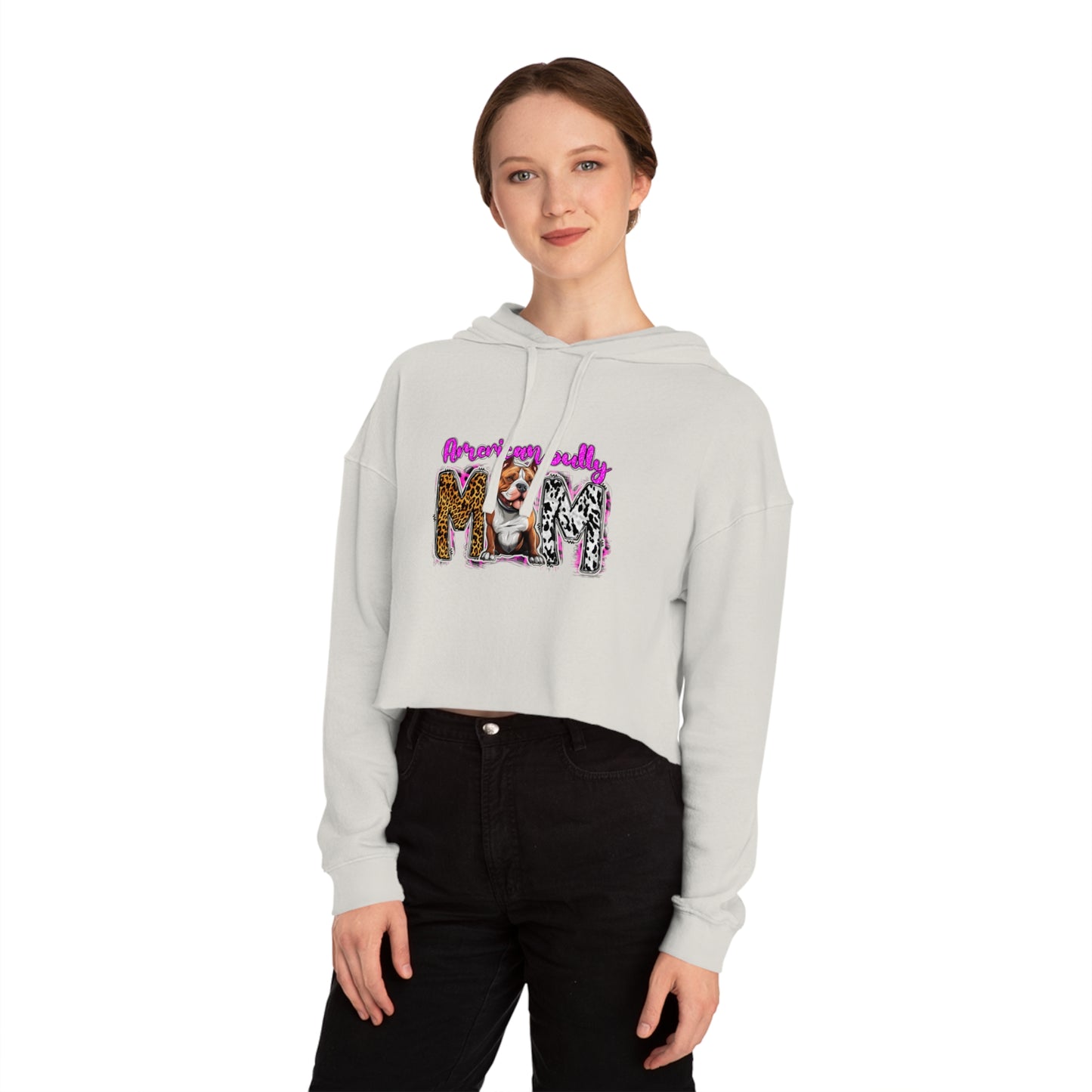 Cropped Hooded Sweatshirt American Bully Inspired Bully MOM